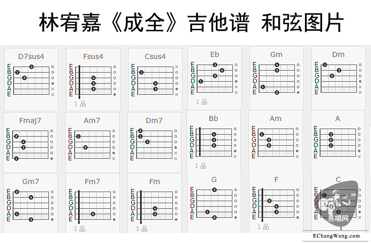 林宥嘉 成全吉他谱
